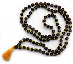 Ebony Wood Om Japa Beads 9mm (Various Sizes)